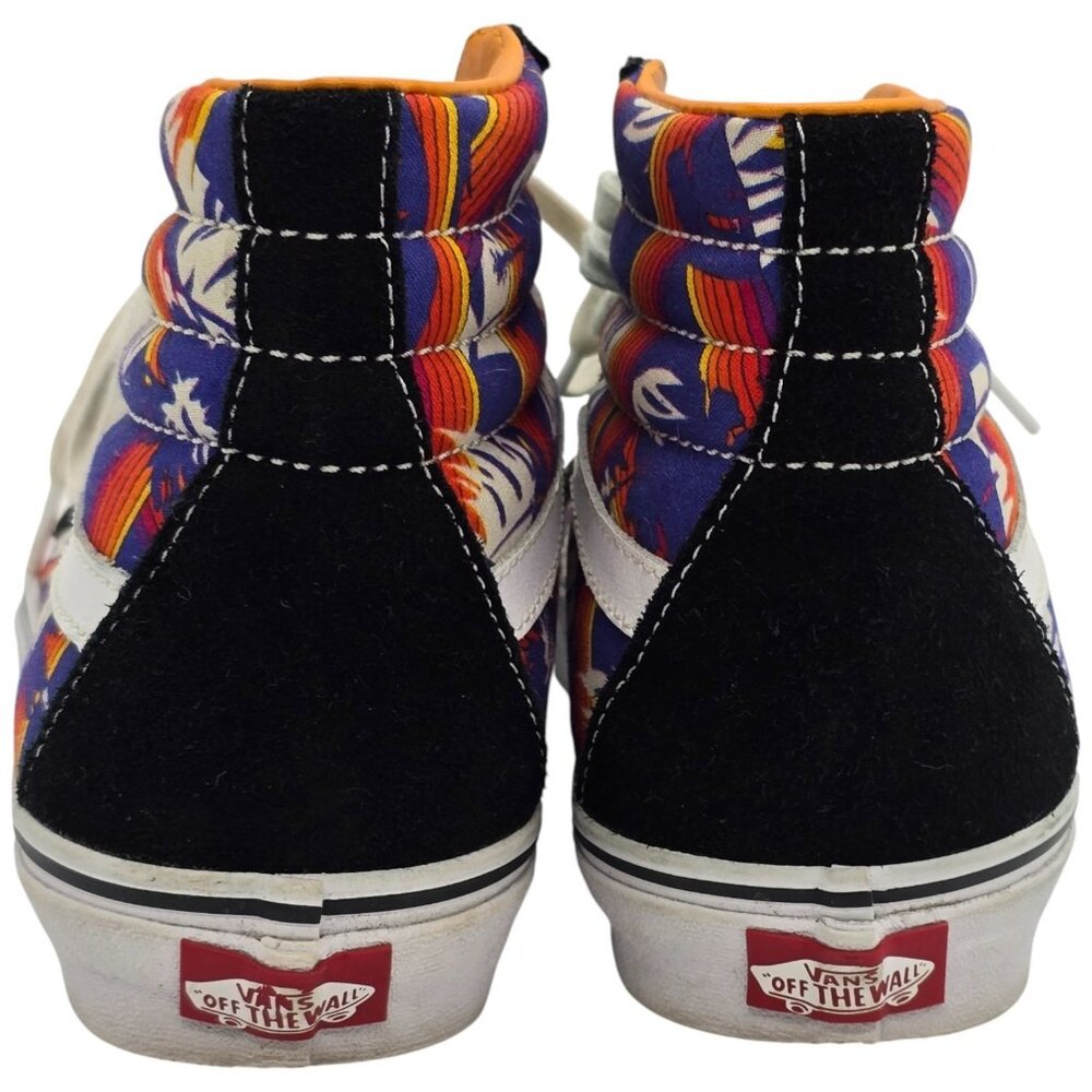 Vans Sk8-Hi Tropical Print Black Suede High Top Sneakers Men’s 7 / Women’s 8.5 - Picture 4 of 11
